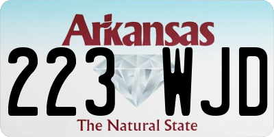 AR license plate 223WJD