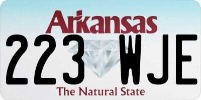 AR license plate 223WJE