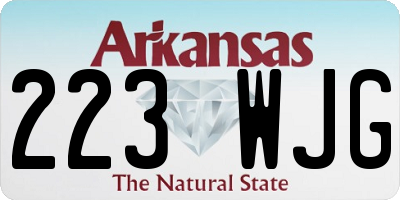 AR license plate 223WJG