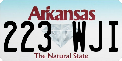 AR license plate 223WJI