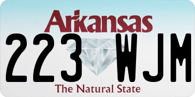 AR license plate 223WJM