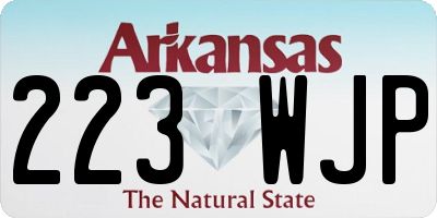 AR license plate 223WJP
