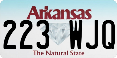 AR license plate 223WJQ