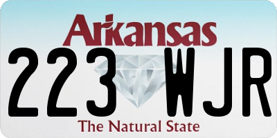 AR license plate 223WJR