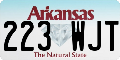 AR license plate 223WJT