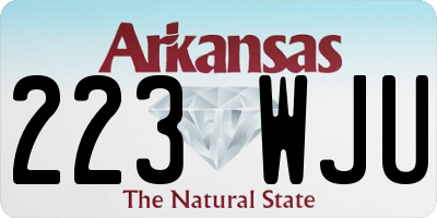AR license plate 223WJU