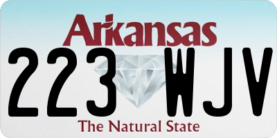 AR license plate 223WJV
