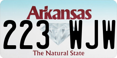 AR license plate 223WJW