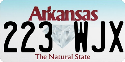 AR license plate 223WJX