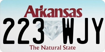 AR license plate 223WJY