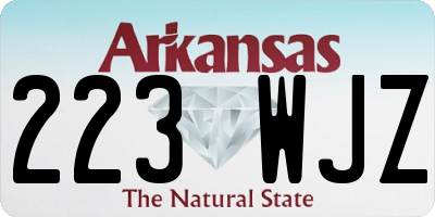 AR license plate 223WJZ