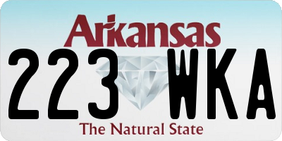 AR license plate 223WKA