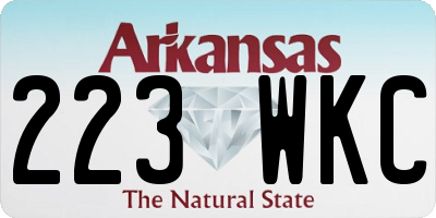 AR license plate 223WKC