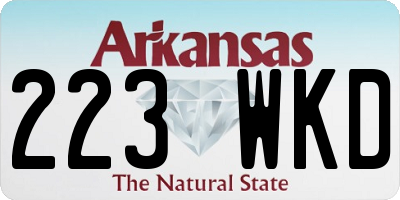 AR license plate 223WKD