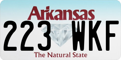 AR license plate 223WKF