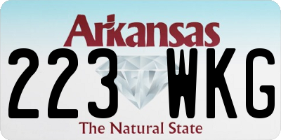 AR license plate 223WKG