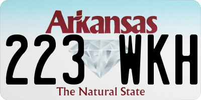 AR license plate 223WKH