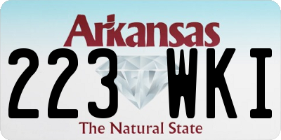 AR license plate 223WKI