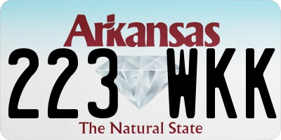 AR license plate 223WKK