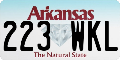 AR license plate 223WKL
