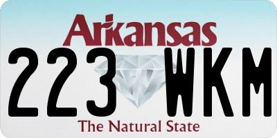 AR license plate 223WKM