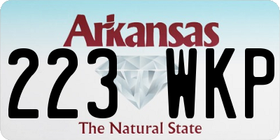AR license plate 223WKP