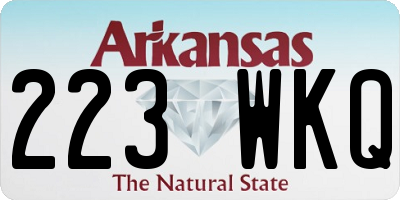 AR license plate 223WKQ