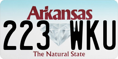 AR license plate 223WKU