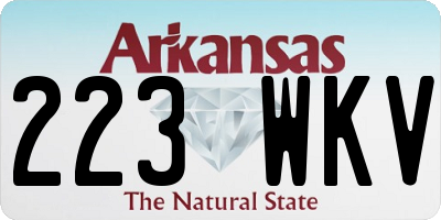 AR license plate 223WKV