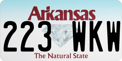 AR license plate 223WKW