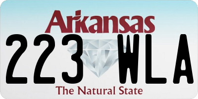 AR license plate 223WLA