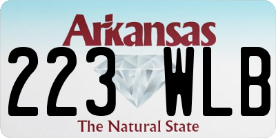 AR license plate 223WLB