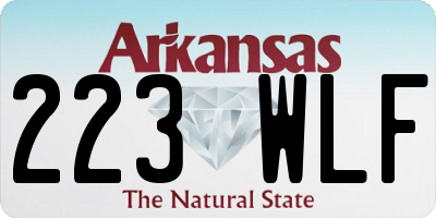 AR license plate 223WLF