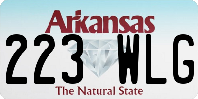 AR license plate 223WLG