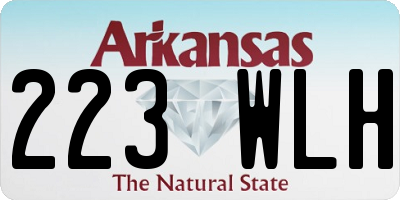 AR license plate 223WLH