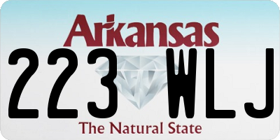 AR license plate 223WLJ