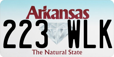 AR license plate 223WLK