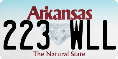 AR license plate 223WLL