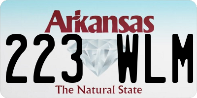 AR license plate 223WLM
