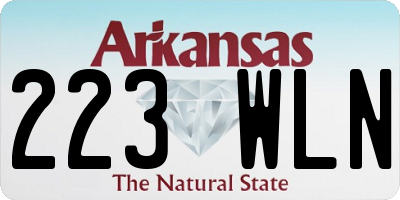 AR license plate 223WLN