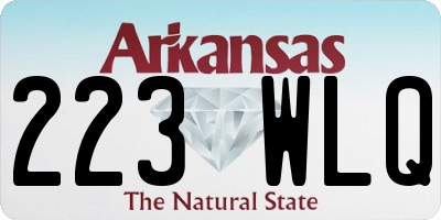 AR license plate 223WLQ