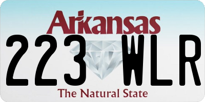 AR license plate 223WLR
