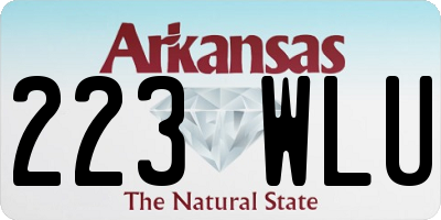 AR license plate 223WLU