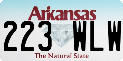 AR license plate 223WLW