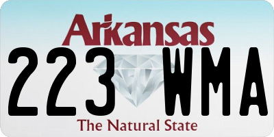 AR license plate 223WMA