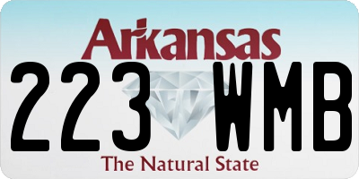 AR license plate 223WMB