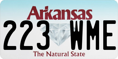 AR license plate 223WME