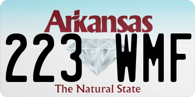 AR license plate 223WMF