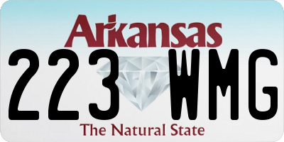 AR license plate 223WMG