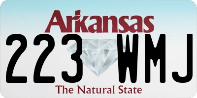 AR license plate 223WMJ